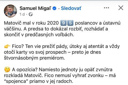 Migaľ vie